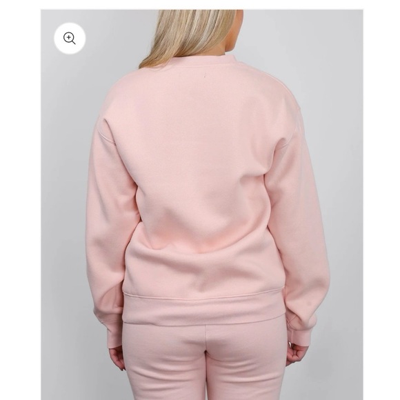 Brunette The Label Pink Blonde Crew Neck Sweatshirt - Picture 2 of 10